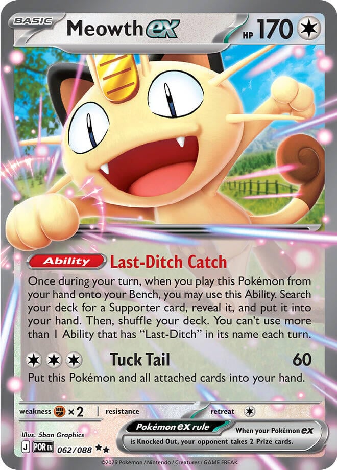 Meowth ex (Perfect Order) 62/88 [Near Mint]