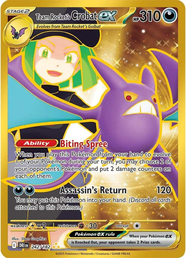 Team Rocket's Crobat ex (Destined Rivals) 242/182 [Near Mint]