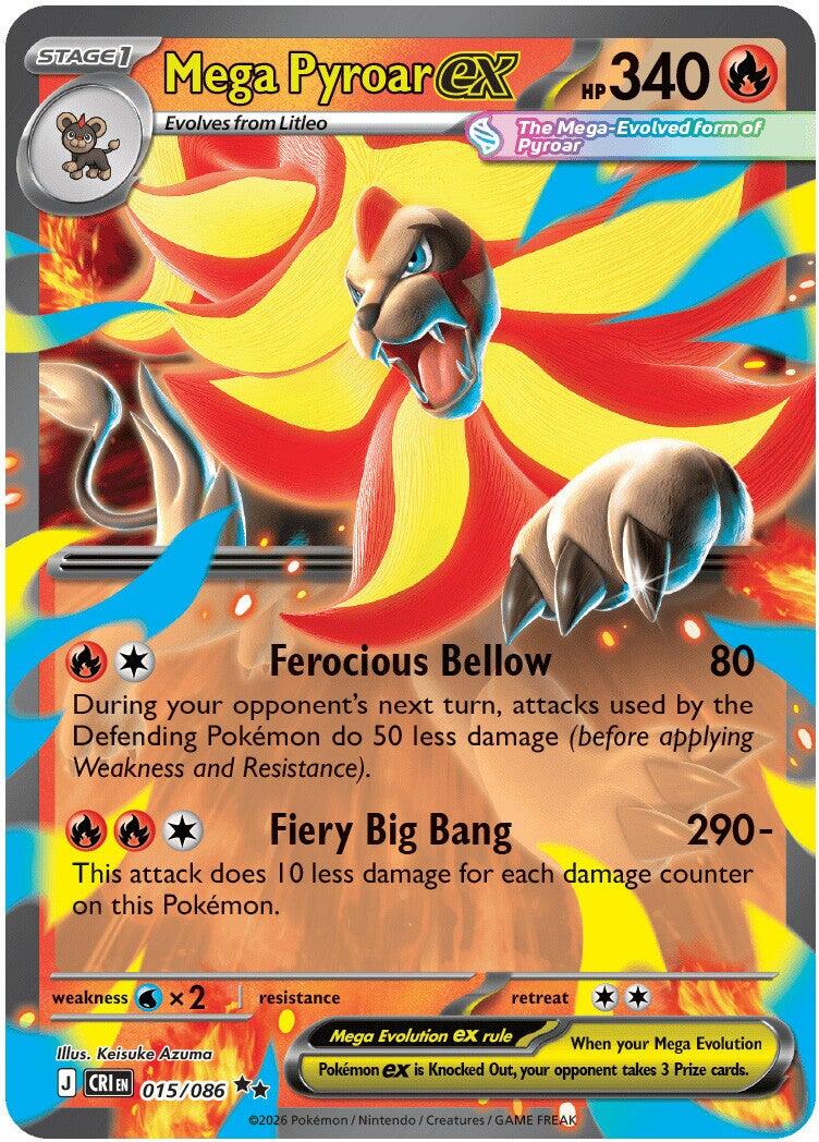 Mega Pyroar ex (Chaos Rising) 15/86 [Near Mint]