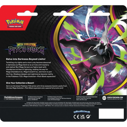 Pokemon TCG - Mega Evolution - Pitch Black (ME5) - 3-Pack Blister (English)