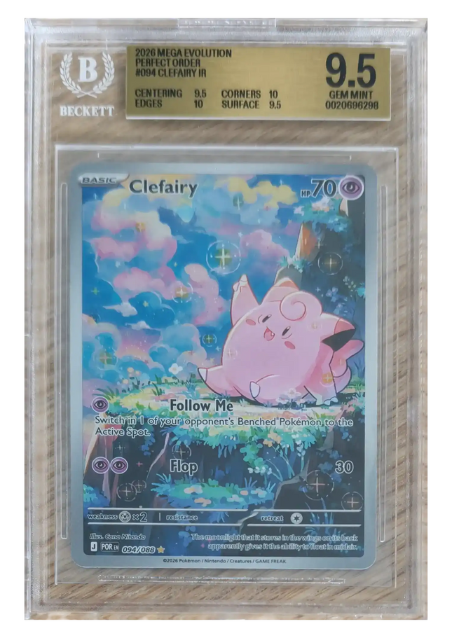 Pokemon TCG - Clefairy IR 094/088 - Perfect Order (ME3) - BGS 9.5 Gem Mint (English)